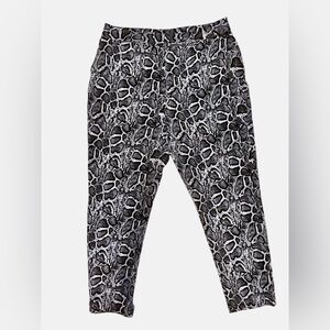 1X Nina Parker Snakeskin Print Trousers NWOT
